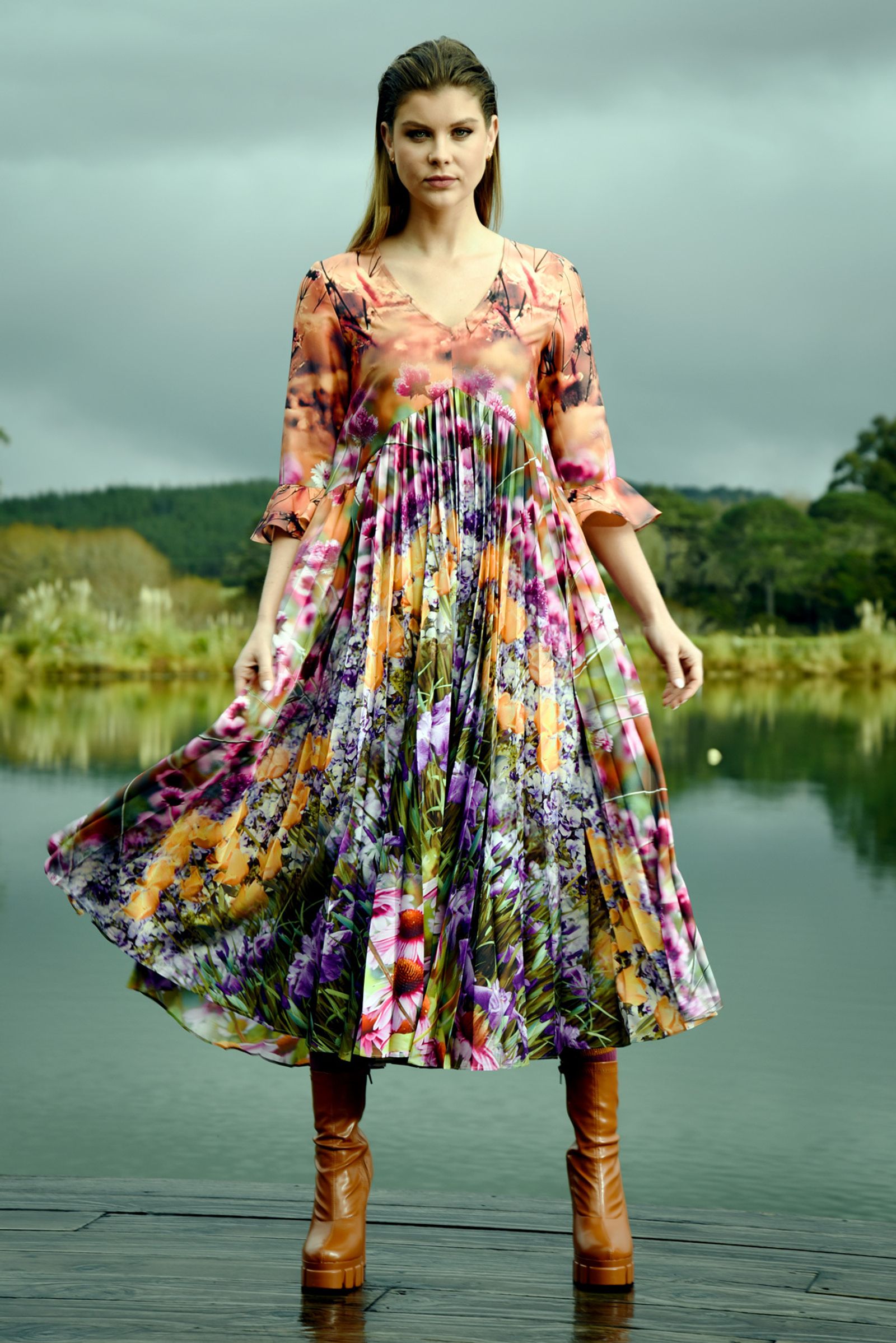 TRICK OR PLEAT DRESS