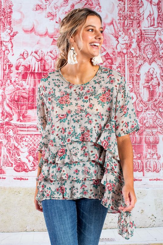 FRILL ME BABY TOP
								, 			CLEAR STRUT JEAN