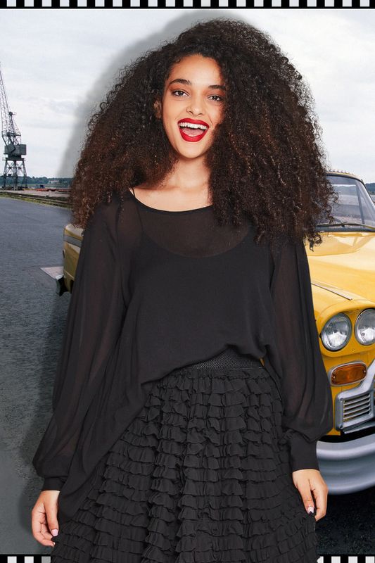 TICKLE MY FANCY TOP
								, 			PRETTY PETAL SKIRT