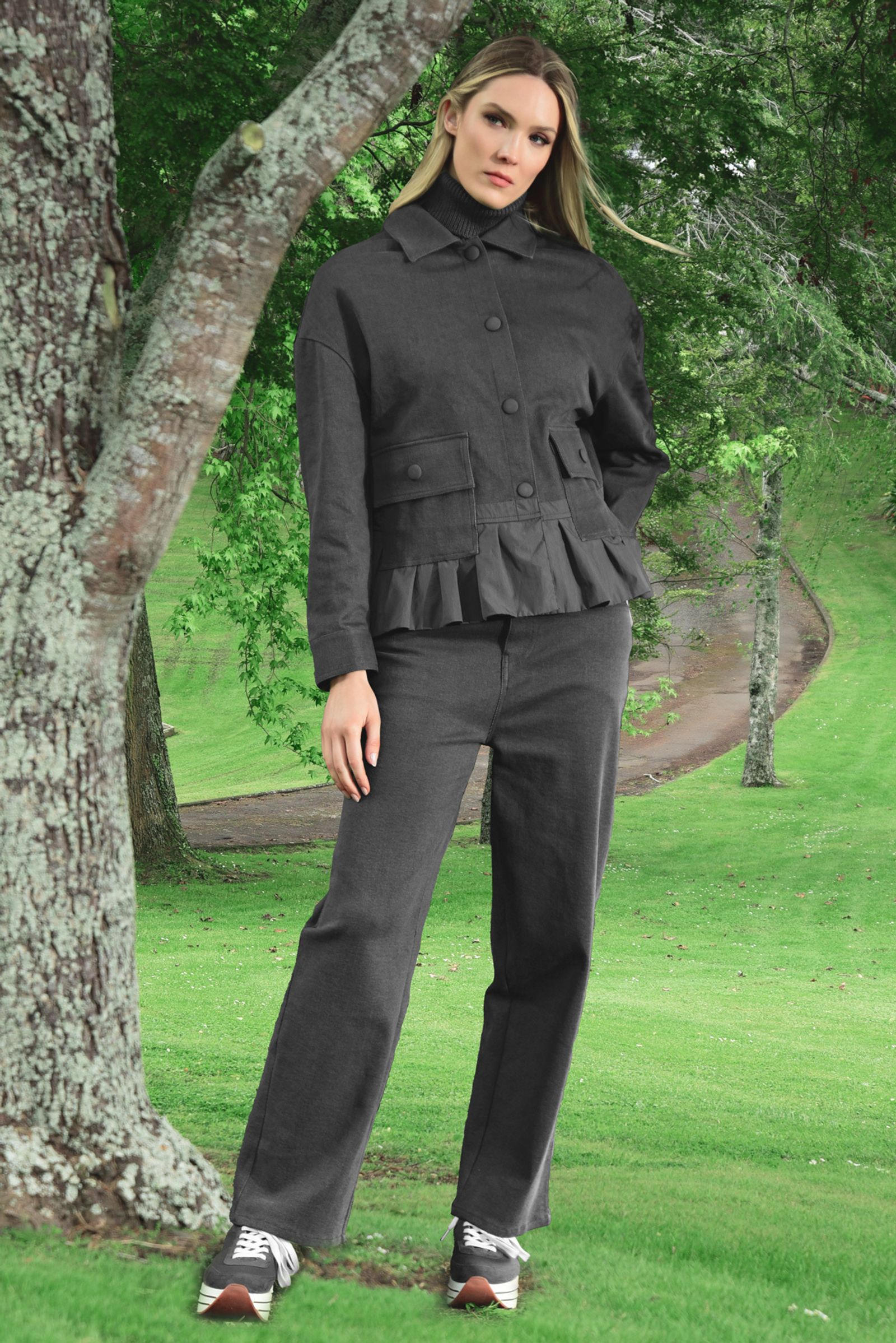 RUFF STUFF JACKET
								, 			LEG YOU ON JEAN