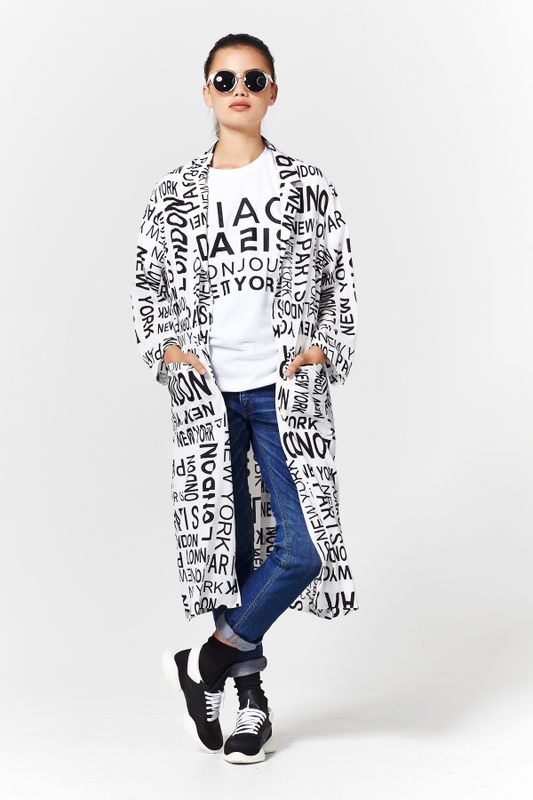 LONDON CALLING 'DUST IN TIME' DUSTER
								, 			PLEASE ME, TEE'S ME 'BONJOUR, CIAO' TSHIRT
								, 			TWENTY FOUR DENIM 'MY BOYFRIEND'S BACK' JEANS