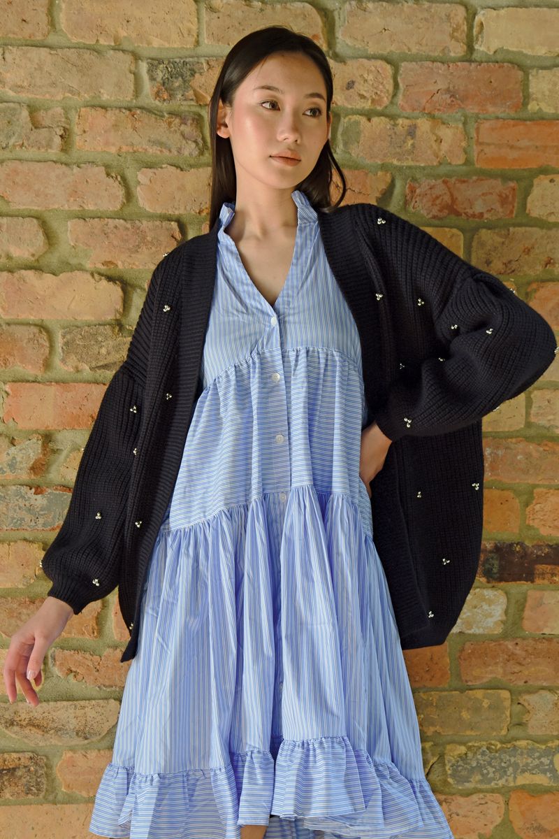 DRESS ME OUT DRESS
								, 			BEAD OF DOUBT CARDIGAN