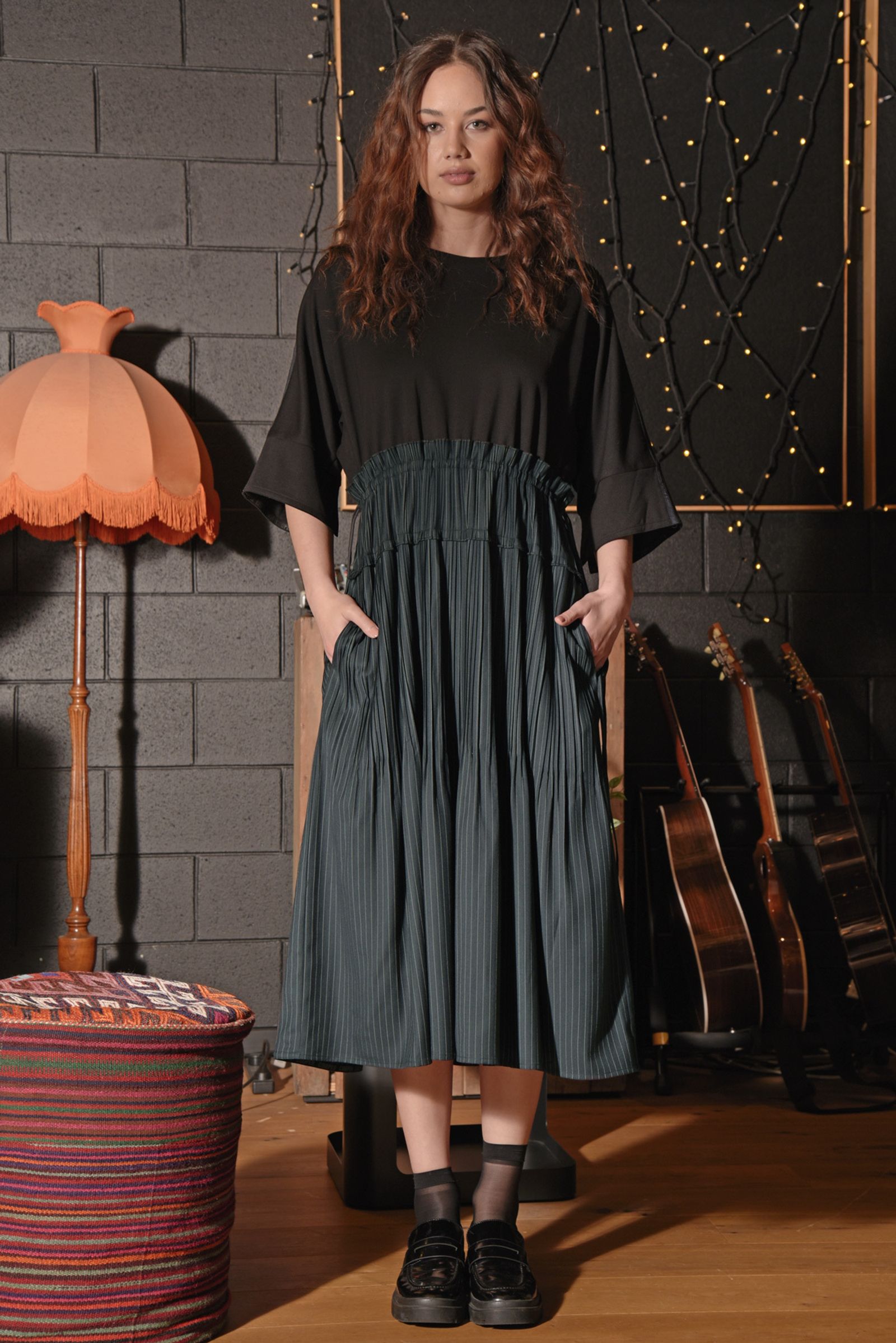 PLEATING MOMENTS DRESS