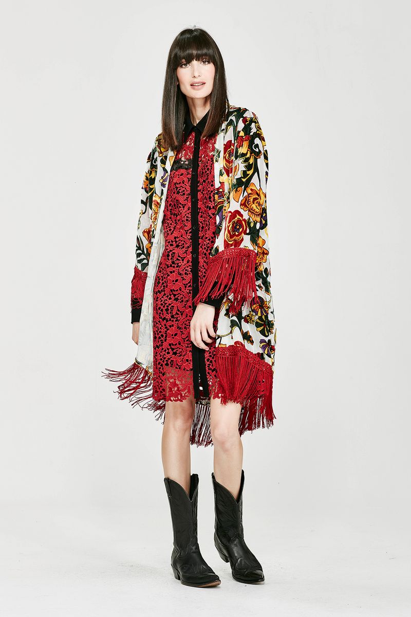 'Shirt Tales' Dress
								, 			'Let It Burn' Kimono