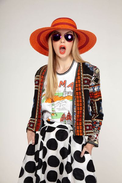 ARABIAN NIGHTS 'TALES OF THE ALHAMBRA' JACKET
								, 			PERUVIAN PARADISE 'LIMA BEANS' TOP