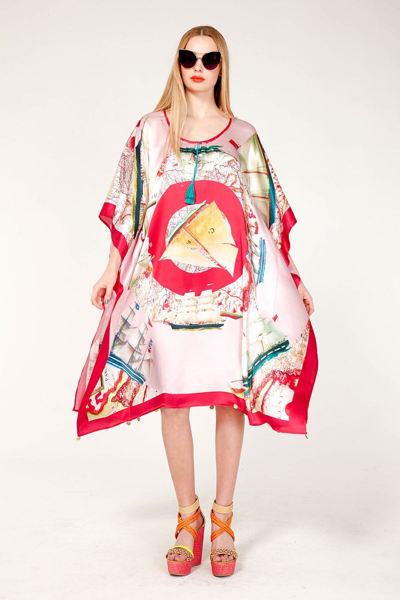 FREEDOM OF BEACH 'SAIL AWAY WITH ME' KAFTAN