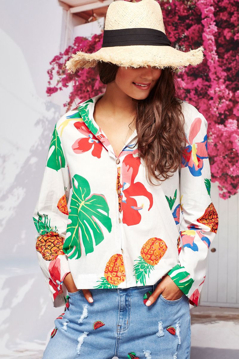 PALM ISLAND SHIRT
								, 			THANKS A MELON JEANS