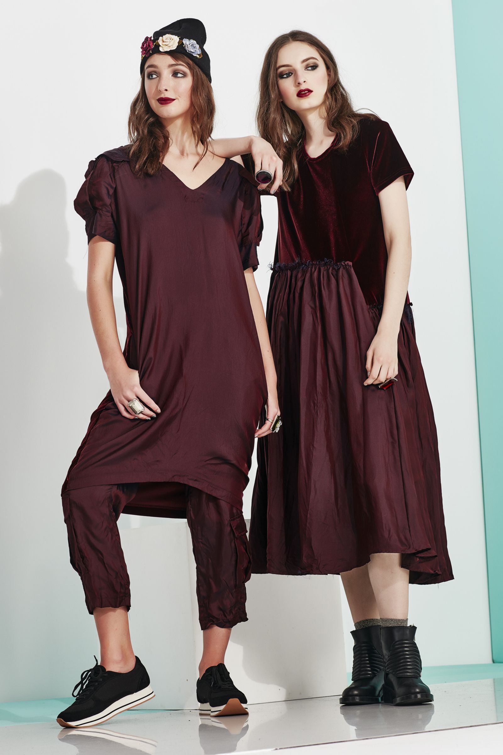 									THE WOMAN IN BACK DRESS
								, 			MISS FANCY PANTS PANT
								, 			VELVET REVOLVER DRESS
			