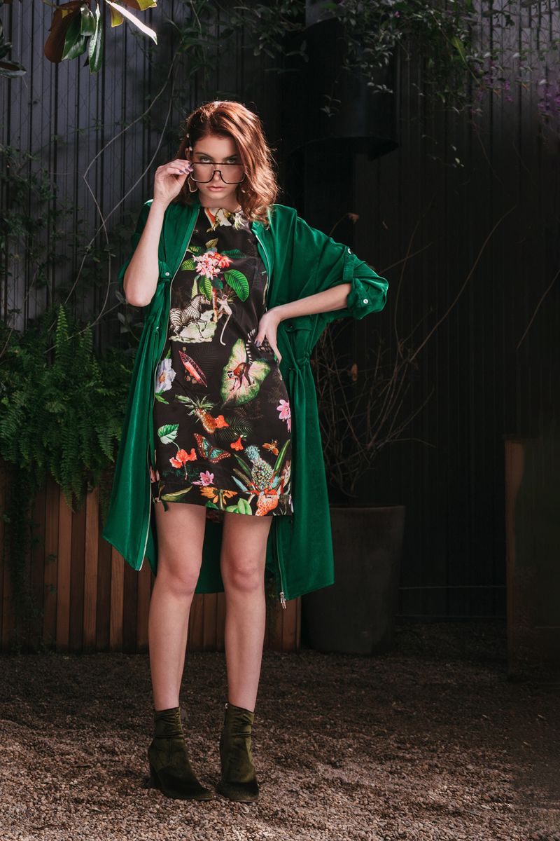 TAYLOR SHIFT DRESS
								, 			THE DUSTER TRUTH JACKET