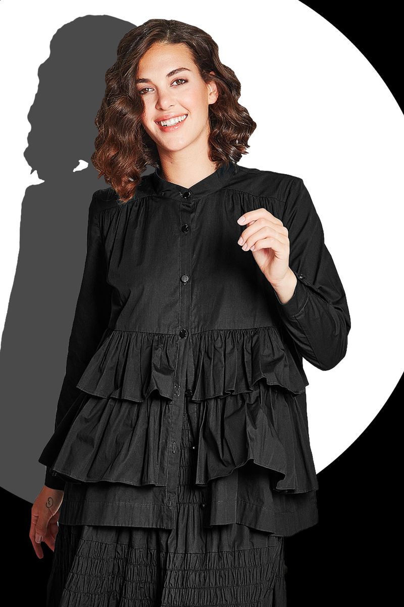 FROM DUSK FRILL DAWN SHIRT
								, 			SCRUNCHIE BAR SKIRT