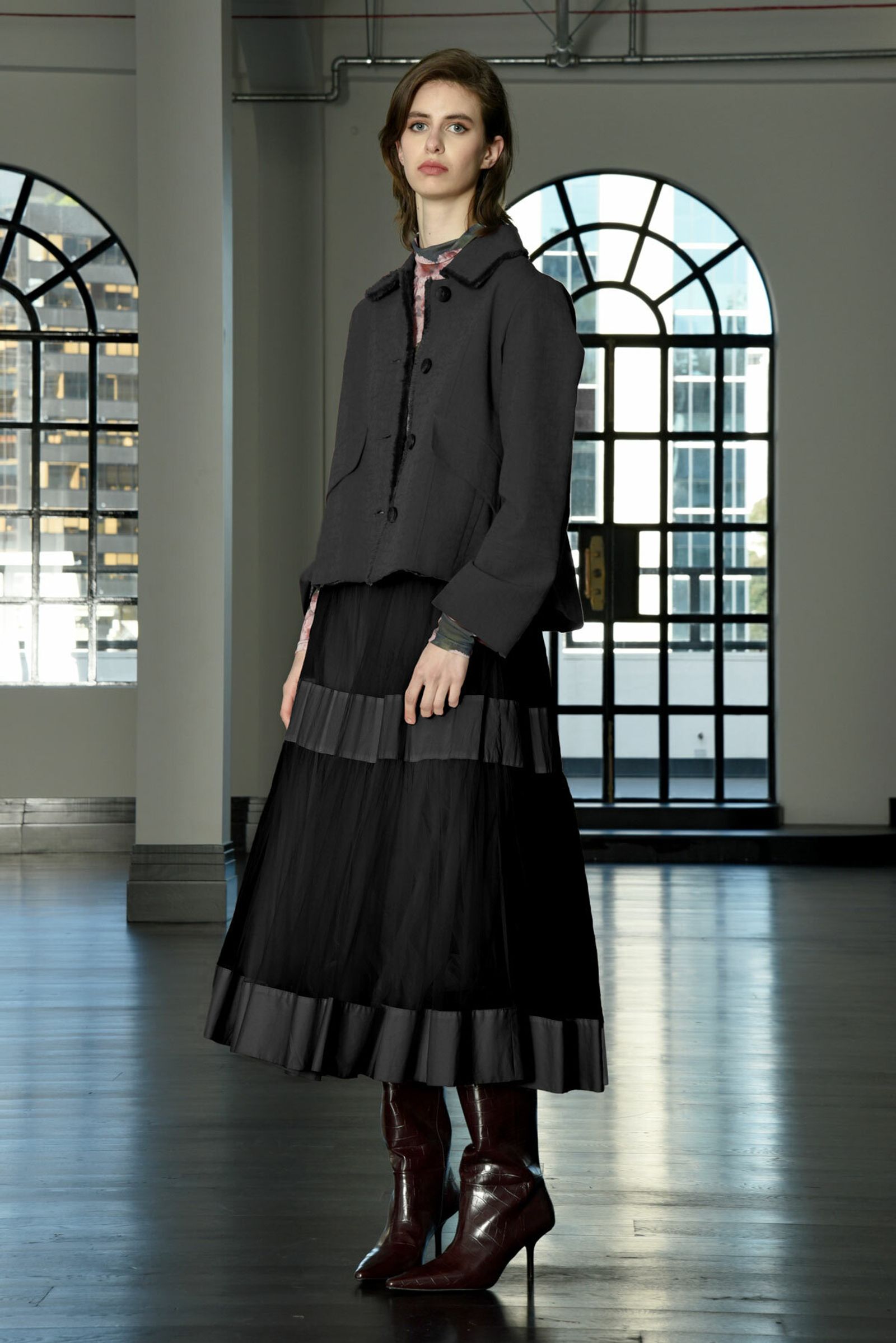 COM-PLEATLY IN LOVE JACKET
								, 			TIER DIARY SKIRT