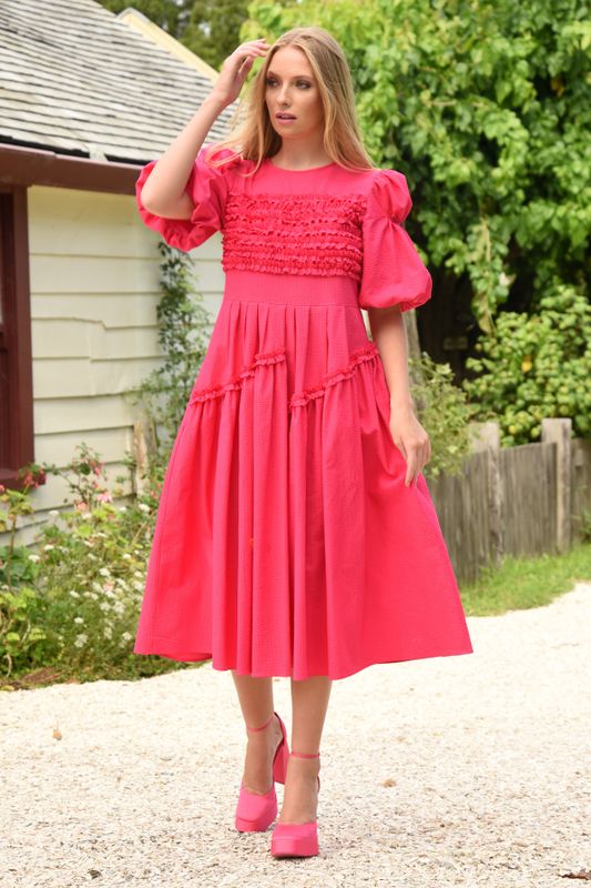 									FRILLS UP FRONT DRESS
			