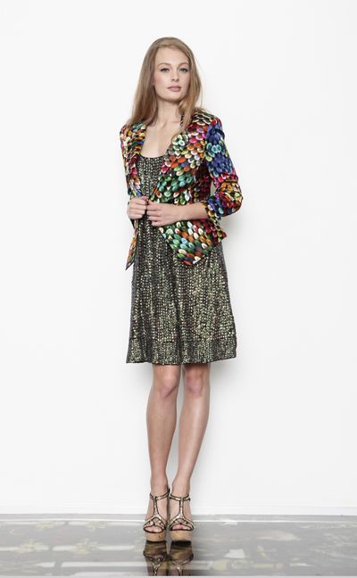 Geo Thermal 'Test Pattern' jacket
								, 			Copacabana 'Catatonic' dress