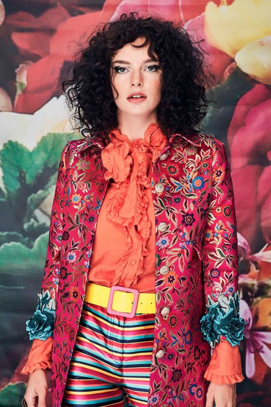 FRAY FOR ME SHIRT
								, 			SNAKE CHARMER COAT
								, 			BLOCK PARTY BELT