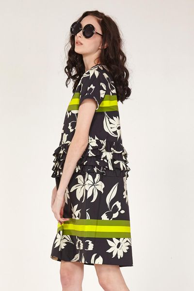 PRINTS CHARMING 'CORDLESS FRILL' DRESS